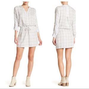NWT Soft Joie Iselyn Dress Porcelain Plaid S White